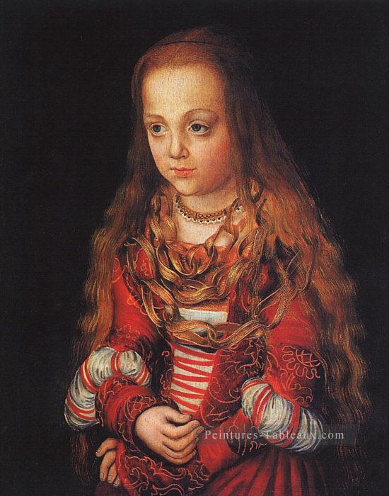 Une princesse de Saxe Renaissance Lucas Cranach l’Ancien Peintures à l'huile